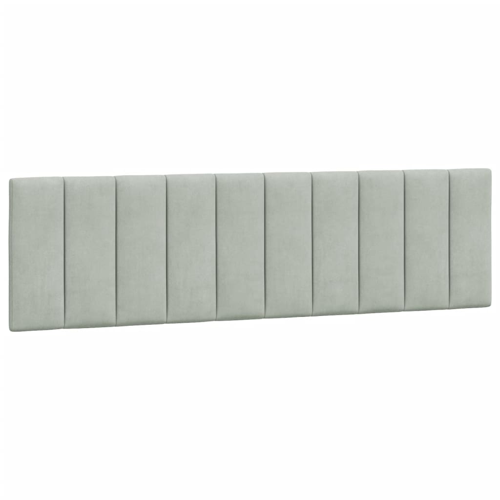 vidaXL Πλαίσιο Κρεβατιού με LED Ανοιχτό Γκρι 180x200 εκ. Βελούδινο