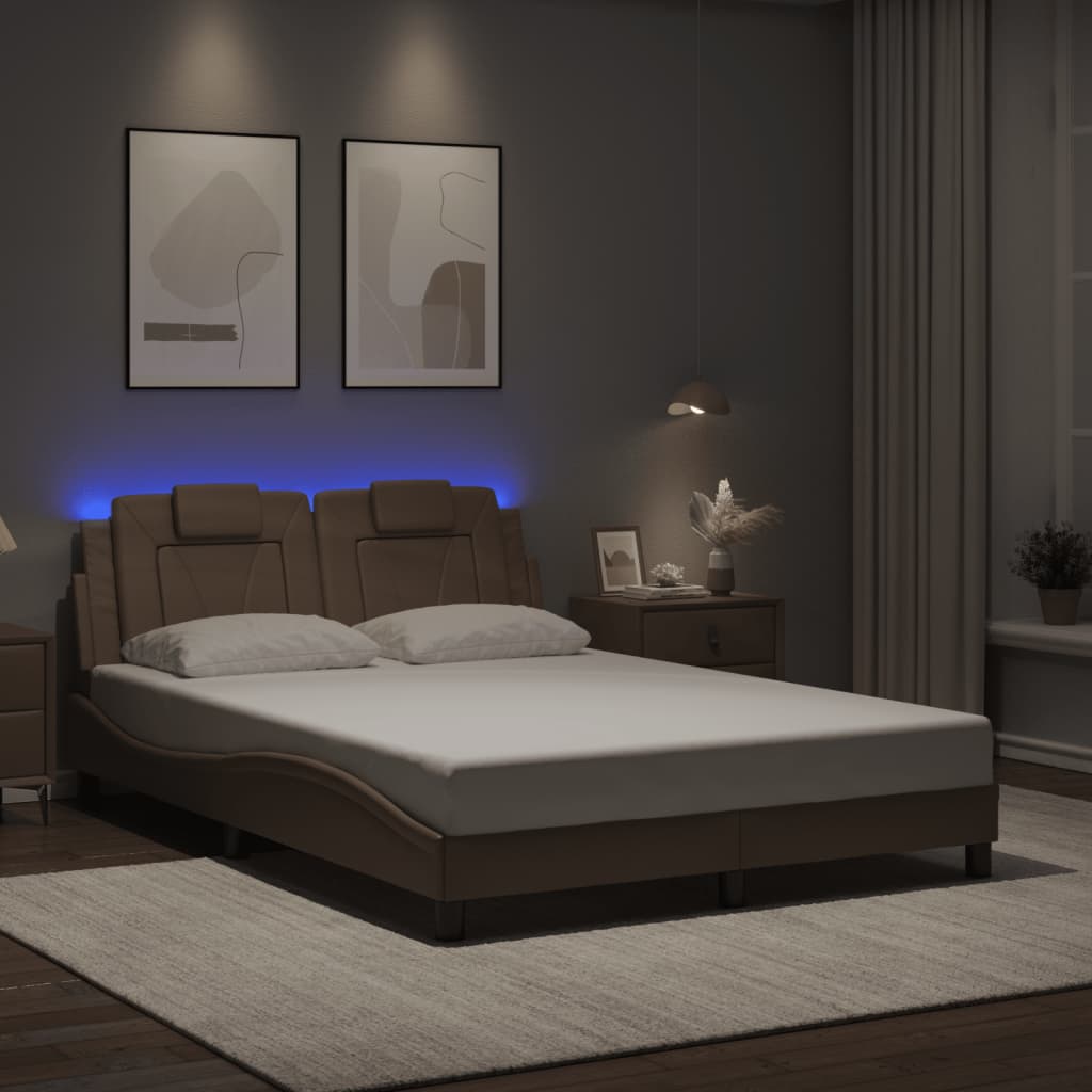 vidaXL Πλαίσιο Κρεβατιού Viana με LED Χωρίς Στρώμα 120x200 εκ.