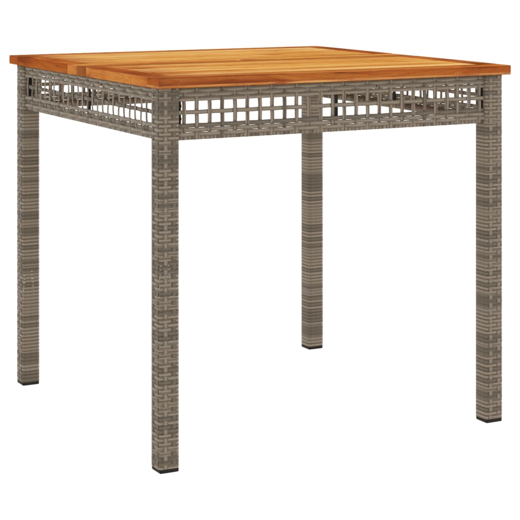 vidaXL Σετ Τραπεζαρίας Κήπου 3 τεμ. Γκρι Συνθ. Ρατάν με Μαξιλάρια