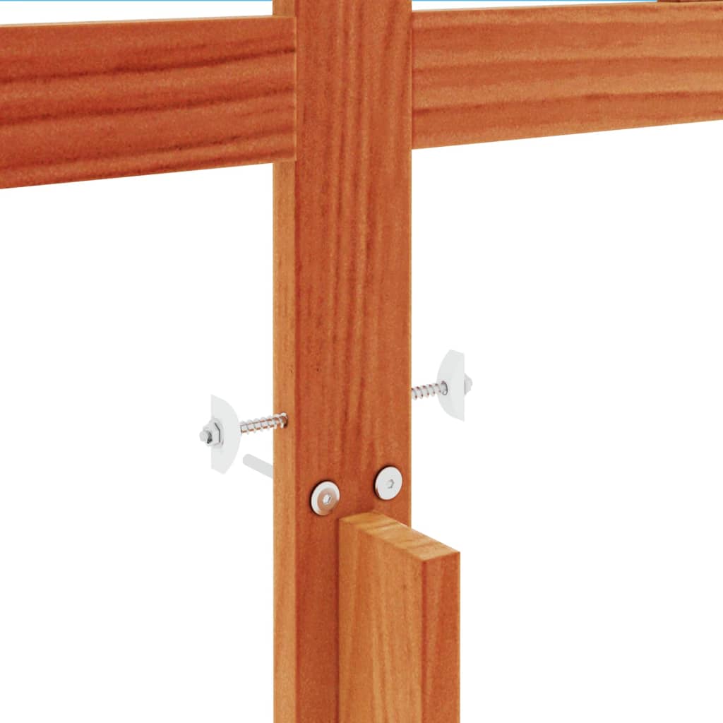 vidaXL Κεφαλάρι Καφέ Κεριού 135 εκ. από Μασίφ Ξύλο Πεύκου