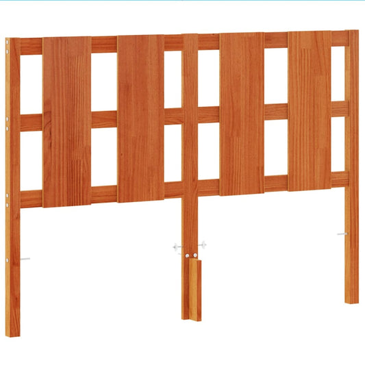 vidaXL Κεφαλάρι Καφέ Κεριού 135 εκ. από Μασίφ Ξύλο Πεύκου