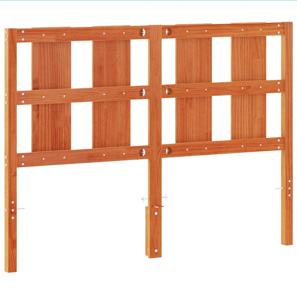 vidaXL Κεφαλάρι Καφέ Κεριού 135 εκ. από Μασίφ Ξύλο Πεύκου