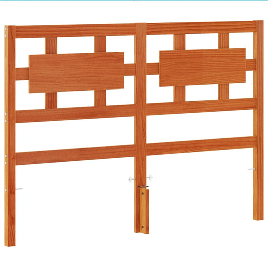 vidaXL Κεφαλάρι Καφέ Κεριού 135 εκ. από Μασίφ Ξύλο Πεύκου