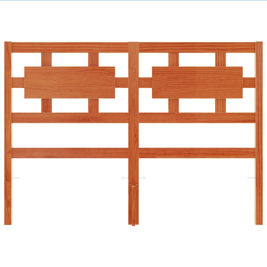 vidaXL Κεφαλάρι Καφέ Κεριού 135 εκ. από Μασίφ Ξύλο Πεύκου