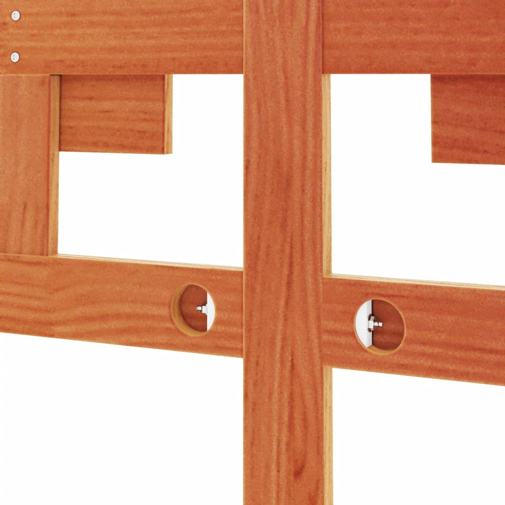 vidaXL Κεφαλάρι Καφέ Κεριού 135 εκ. από Μασίφ Ξύλο Πεύκου