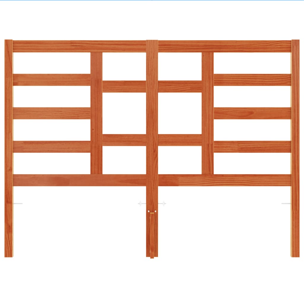 vidaXL Κεφαλάρι Καφέ Κεριού 135 εκ. από Μασίφ Ξύλο Πεύκου