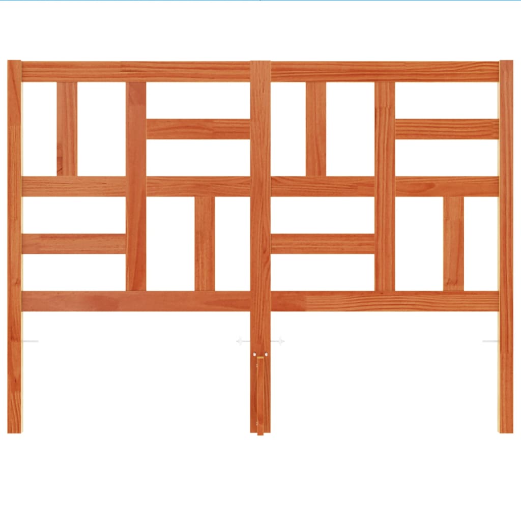 vidaXL Κεφαλάρι Καφέ Κεριού 160 εκ. από Μασίφ Ξύλο Πεύκου