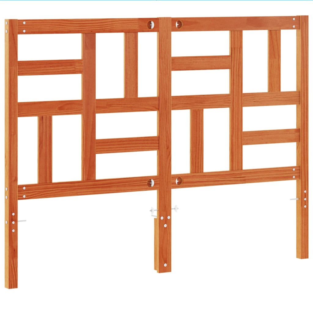 vidaXL Κεφαλάρι Καφέ Κεριού 160 εκ. από Μασίφ Ξύλο Πεύκου