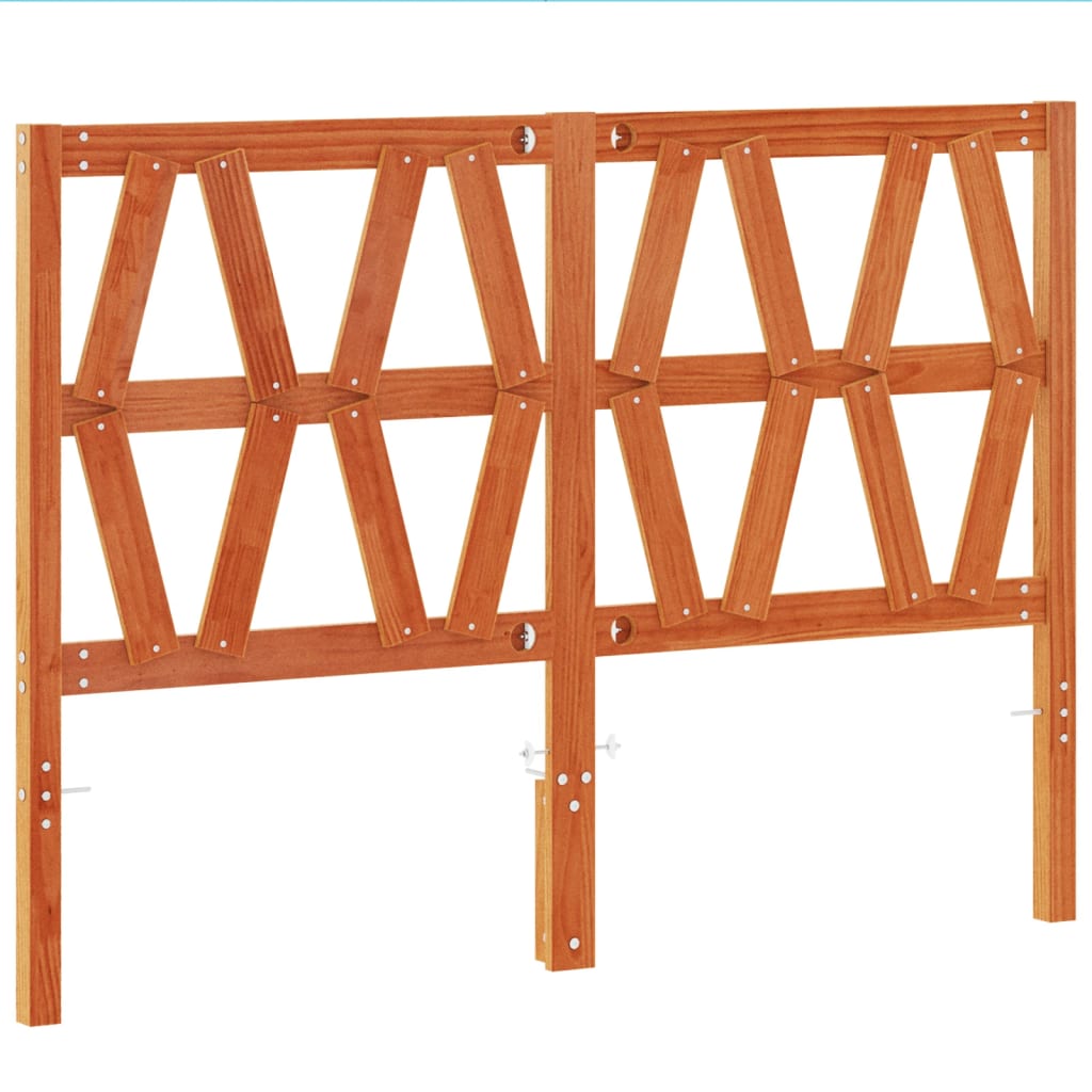 vidaXL Κεφαλάρι Καφέ Κεριού 160 εκ. από Μασίφ Ξύλο Πεύκου