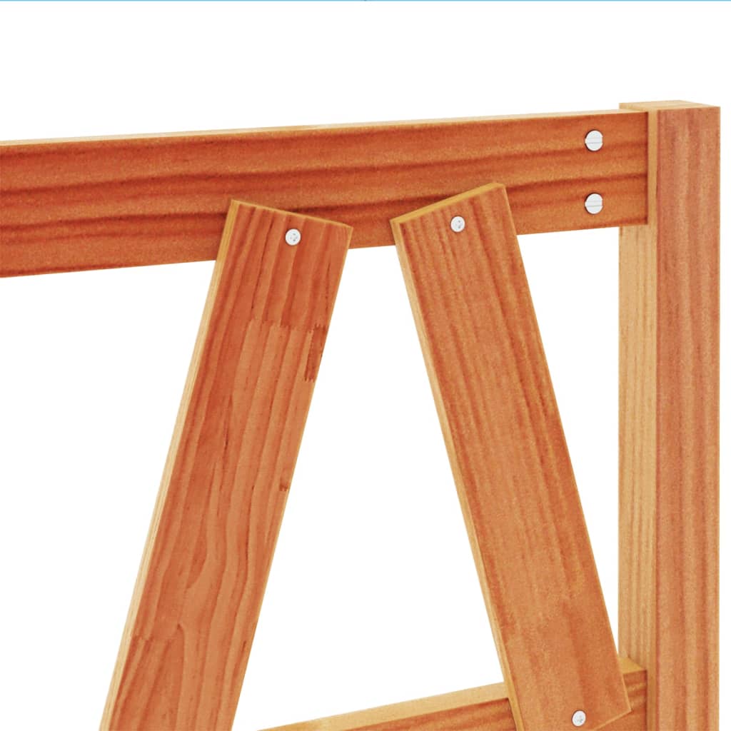 vidaXL Κεφαλάρι Καφέ Κεριού 160 εκ. από Μασίφ Ξύλο Πεύκου