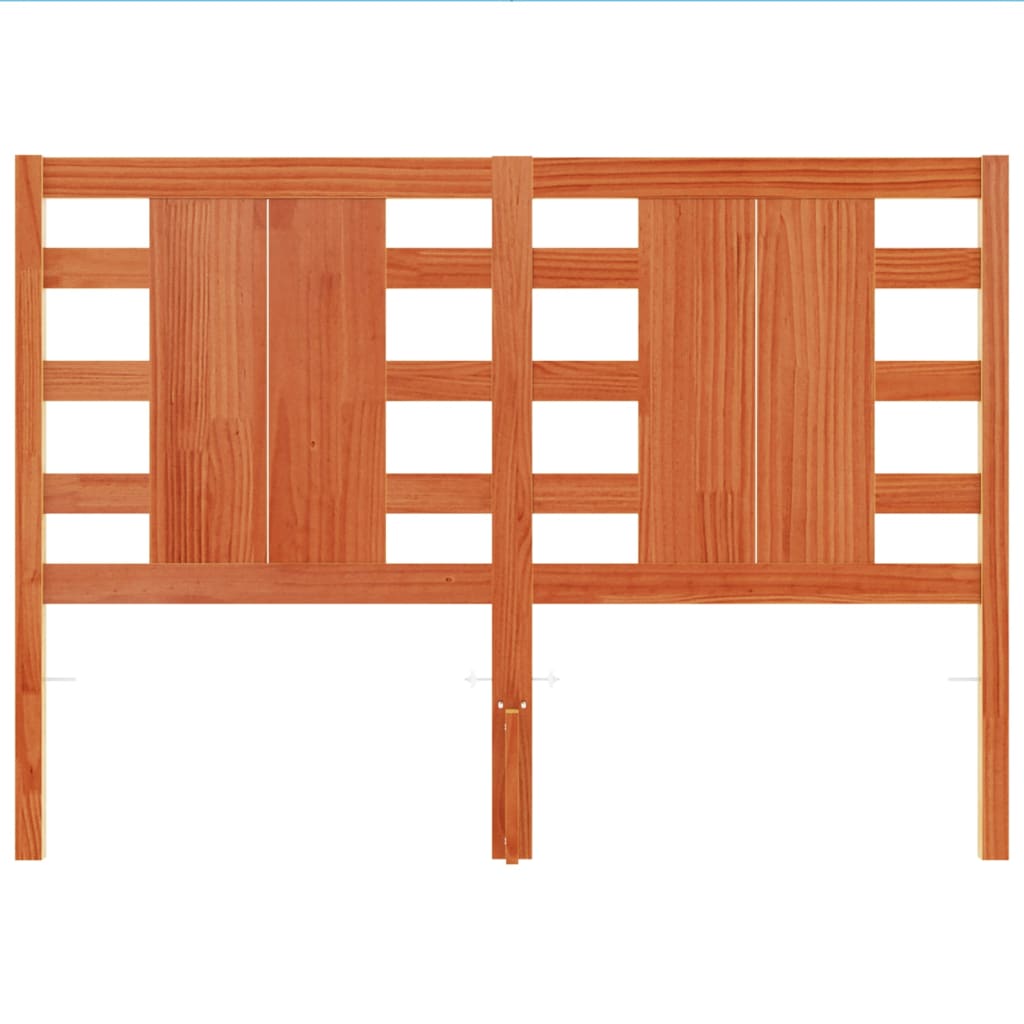 vidaXL Κεφαλάρι Καφέ Κεριού 135 εκ. από Μασίφ Ξύλο Πεύκου