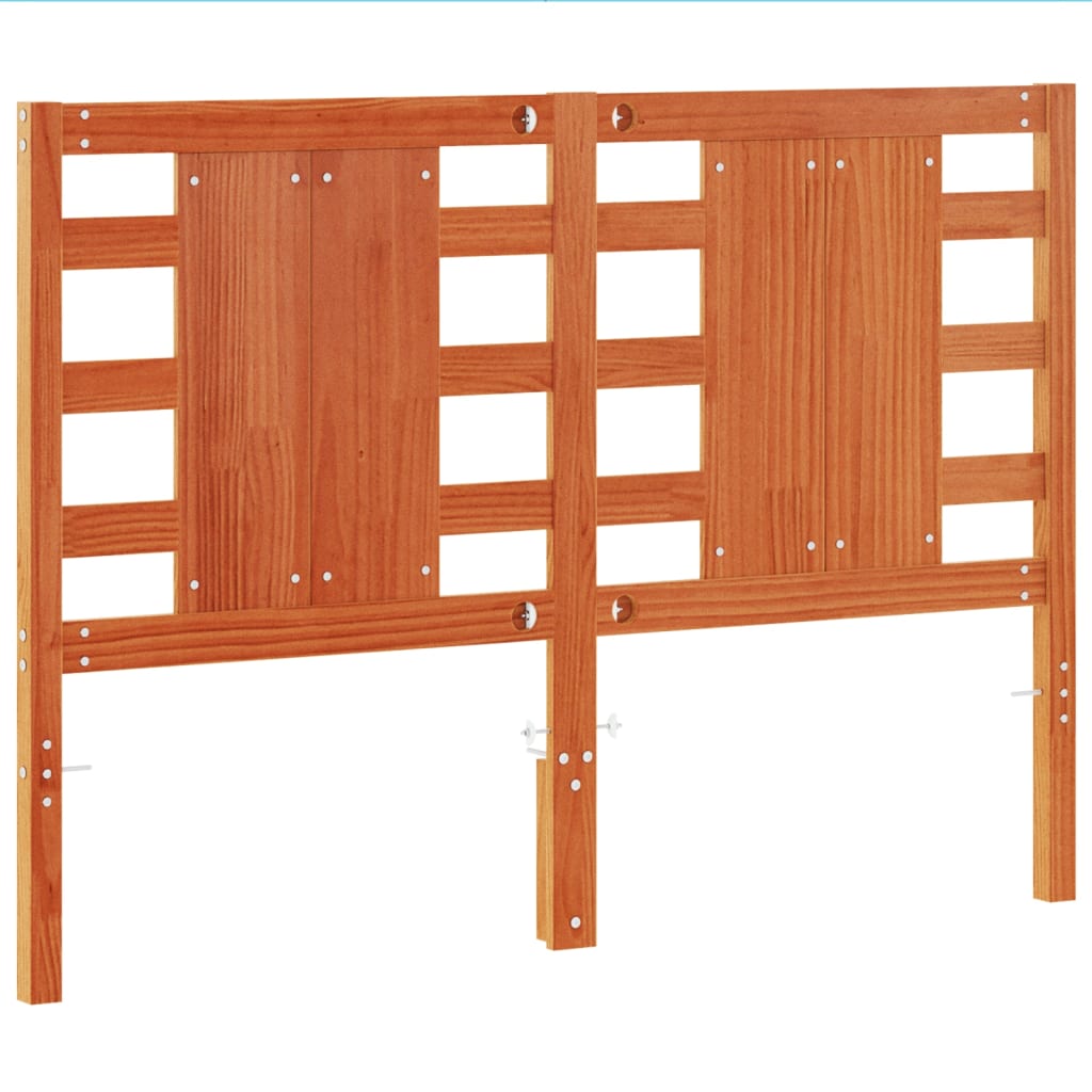 vidaXL Κεφαλάρι Καφέ Κεριού 135 εκ. από Μασίφ Ξύλο Πεύκου