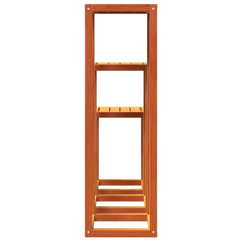 vidaXL Βάσεις Φυτών 3 τεμ. Καφέ Κεριού από Μασίφ Ξύλο Πεύκου