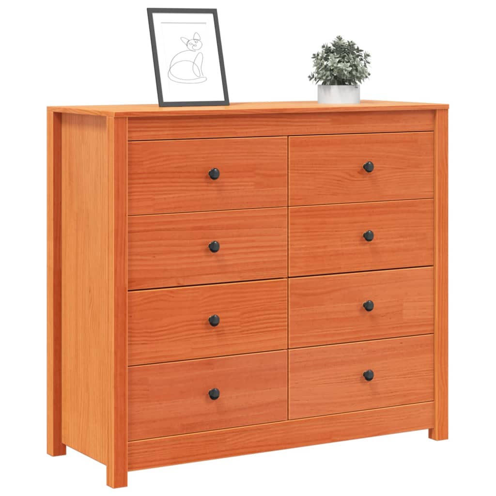 vidaXL Βοηθητικό Ντουλάπι Καφέ Κεριού 100x40x90 εκ. Μασίφ Ξύλο Πεύκου