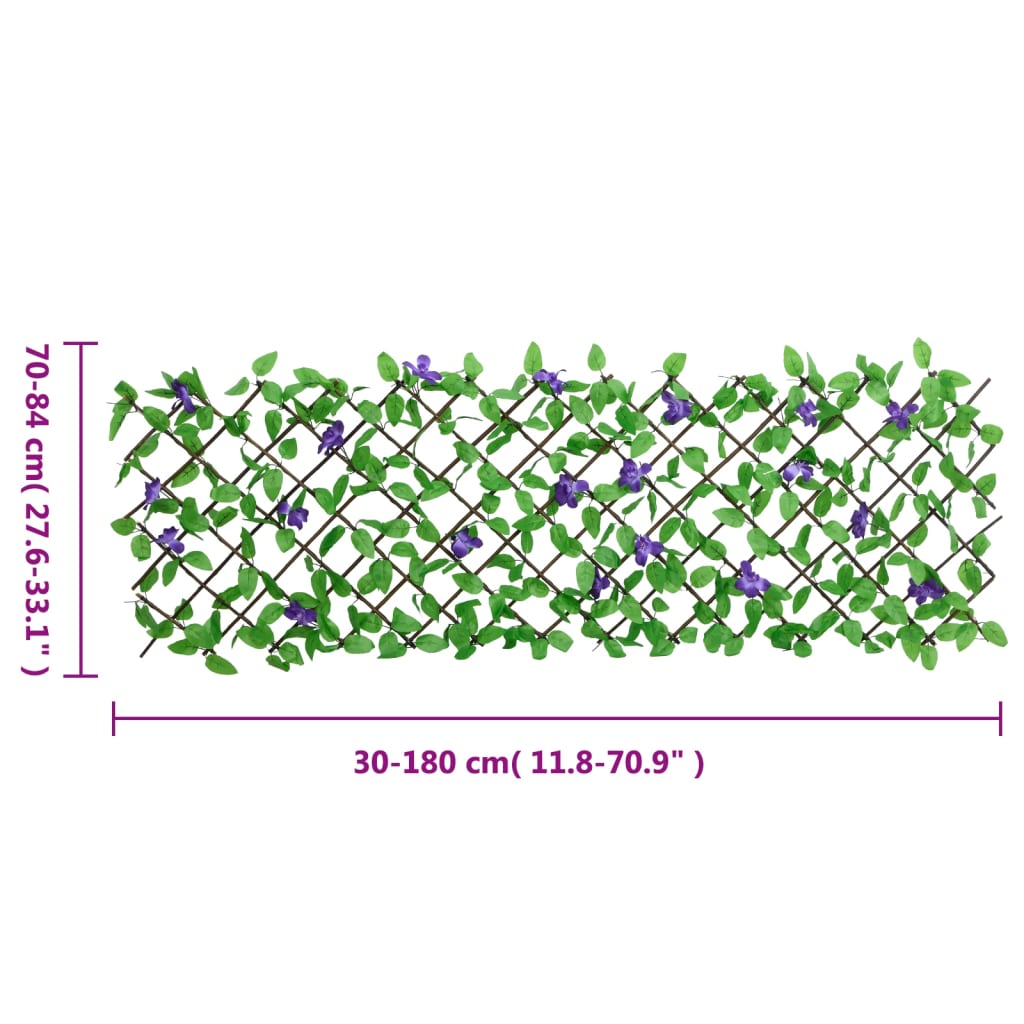 vidaXL Καφασωτό Επεκτεινόμενο Πράσινο 180x70εκ. Τεχνητός Κισσός