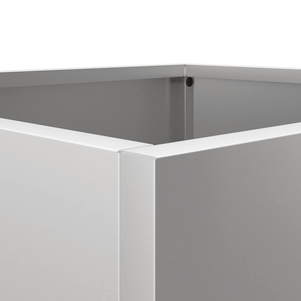 vidaXL Ζαρντινιέρα Ασημί 32 x 30 x 29 εκ. από Γαλβανισμένο Χάλυβα