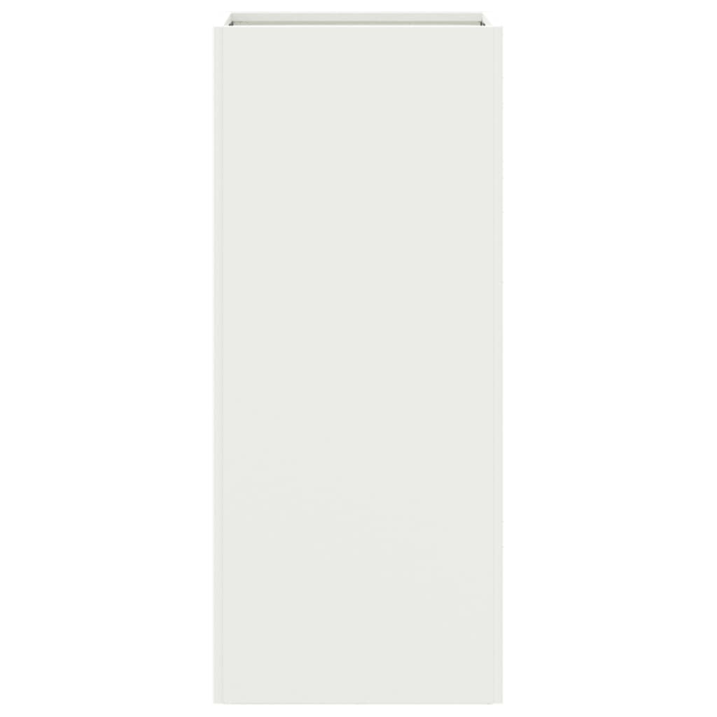 vidaXL Ζαρντινιέρα Λευκή 32x29x75 εκ. από Χάλυβα