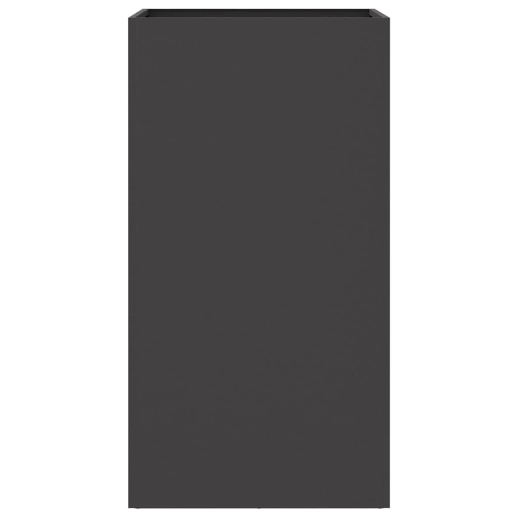 vidaXL Ζαρντινιέρα Μαύρη 42x38x75 εκ. από Χάλυβα