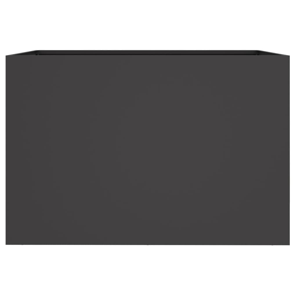 vidaXL Ζαρντινιέρα Μαύρη 62x30x29 εκ. από Χάλυβα