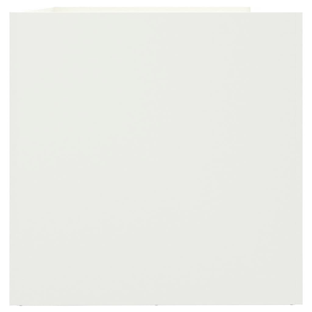 vidaXL Ζαρντινιέρα Λευκή 62x47x46 εκ. από Χάλυβα