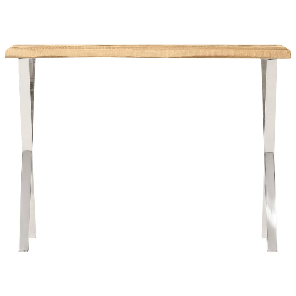 vidaXL Τραπέζι Κονσόλα με Live Edge 105x33x76 εκ. Μασίφ Ξύλο Μάνγκο