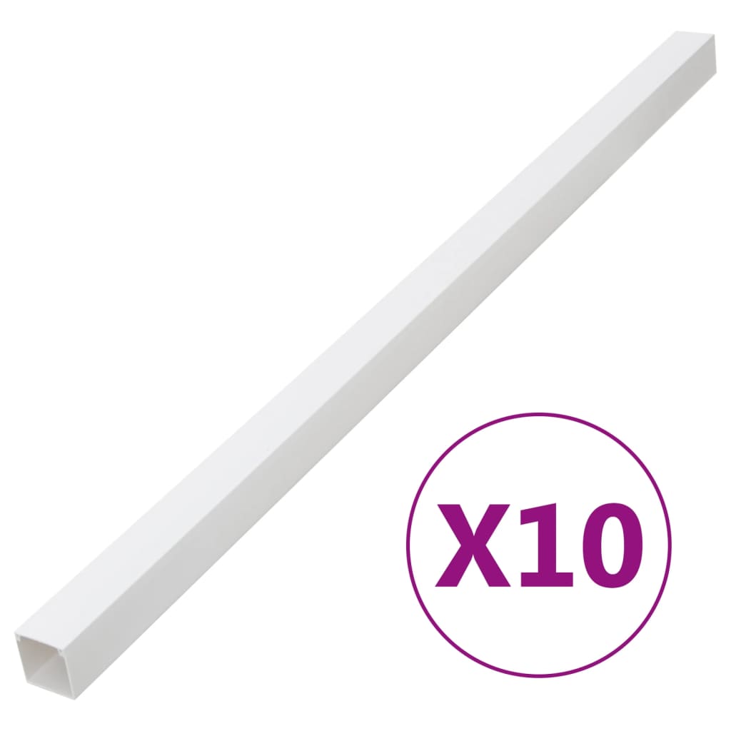 vidaXL Κανάλι Καλωδίων 40 x 40 χιλ. 10 μ. από PVC