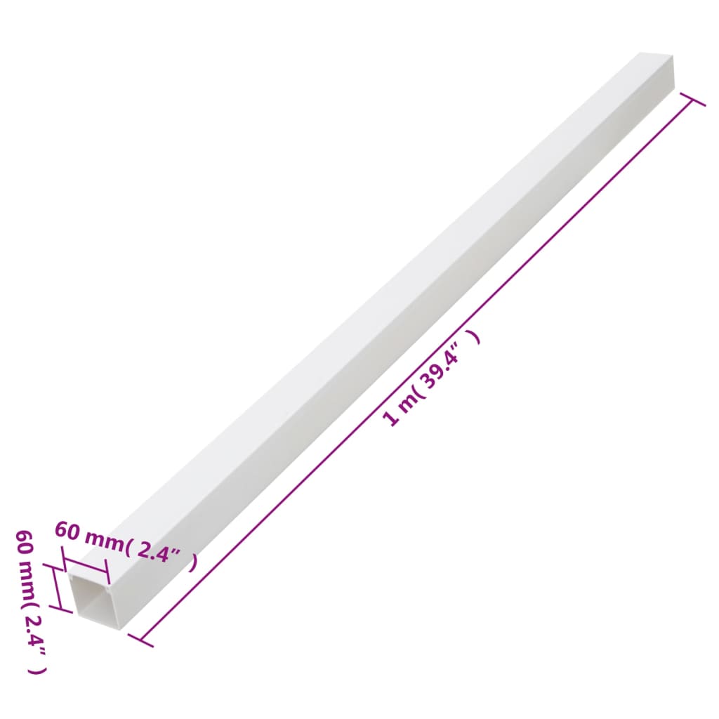 vidaXL Κανάλι Καλωδίων 60 x 60 χιλ. 30 μ. από PVC