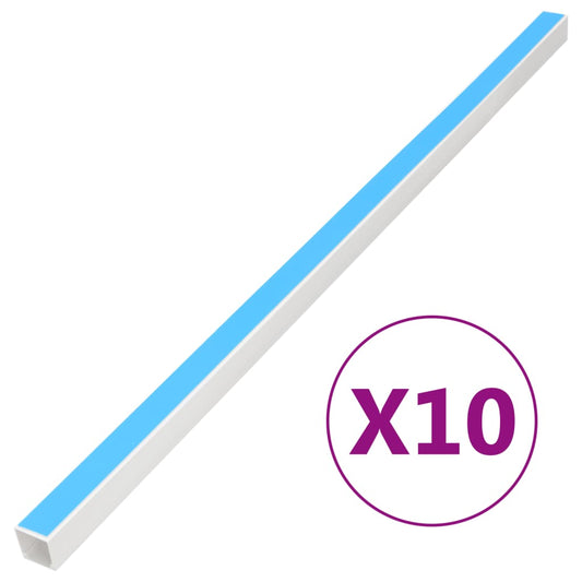 vidaXL Κανάλι Καλωδίων Αυτοκόλλητο 33 x 33 χιλ. 10 μ. από PVC