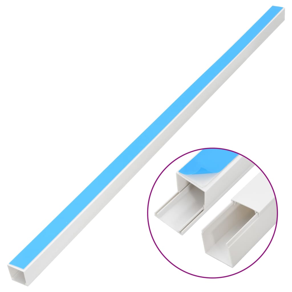 vidaXL Κανάλι Καλωδίων Αυτοκόλλητο 25 x 25 χιλ. 30 μ. από PVC