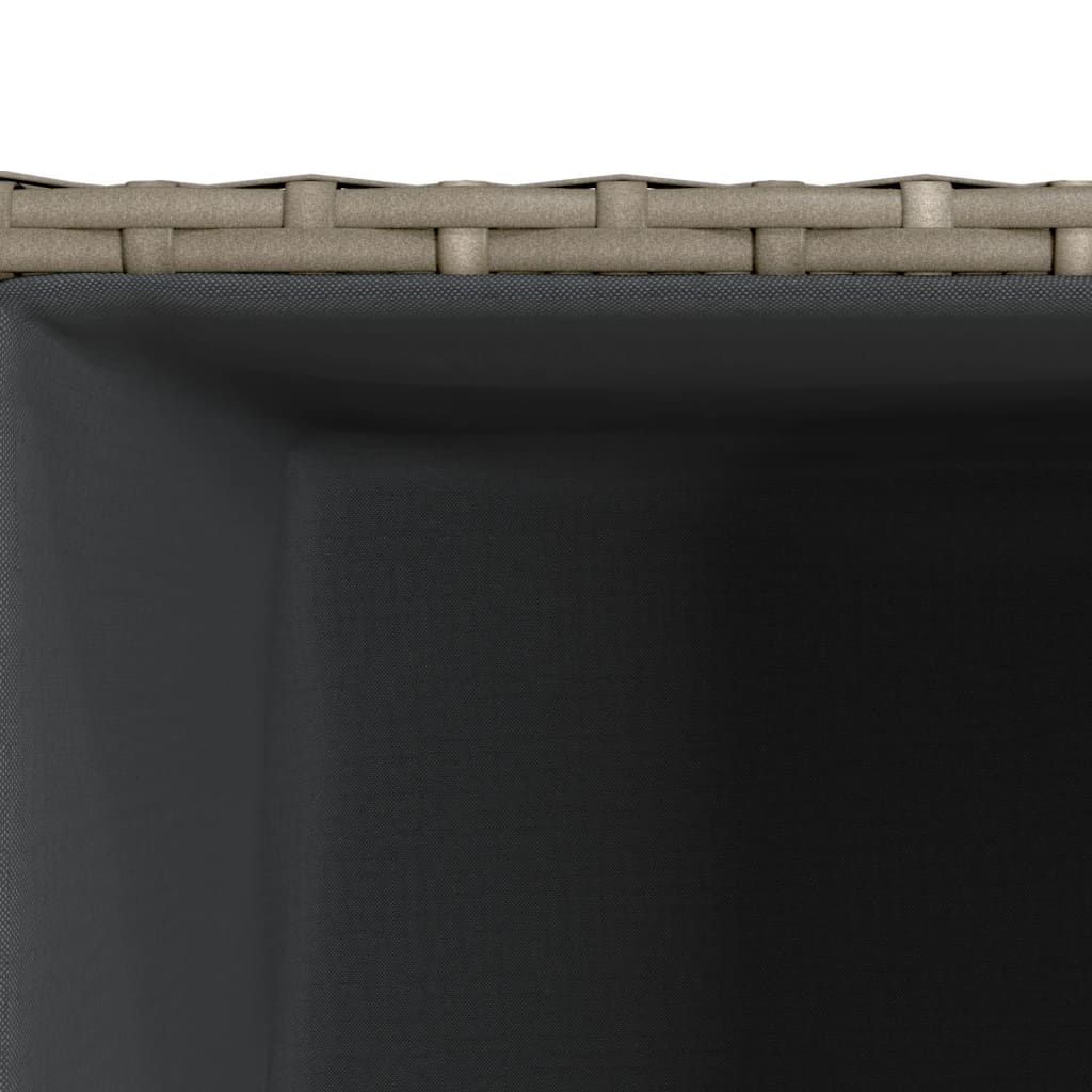 vidaXL Ζαρντινιέρες Κήπου 2 τεμ. Γκρι 40x40x80 εκ. από Συνθετικό Ρατάν