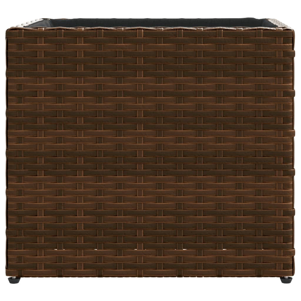vidaXL Γλάστρες Κήπου 2 τεμ. Καφέ 36x30x32 εκ. από Συνθετικό Ρατάν