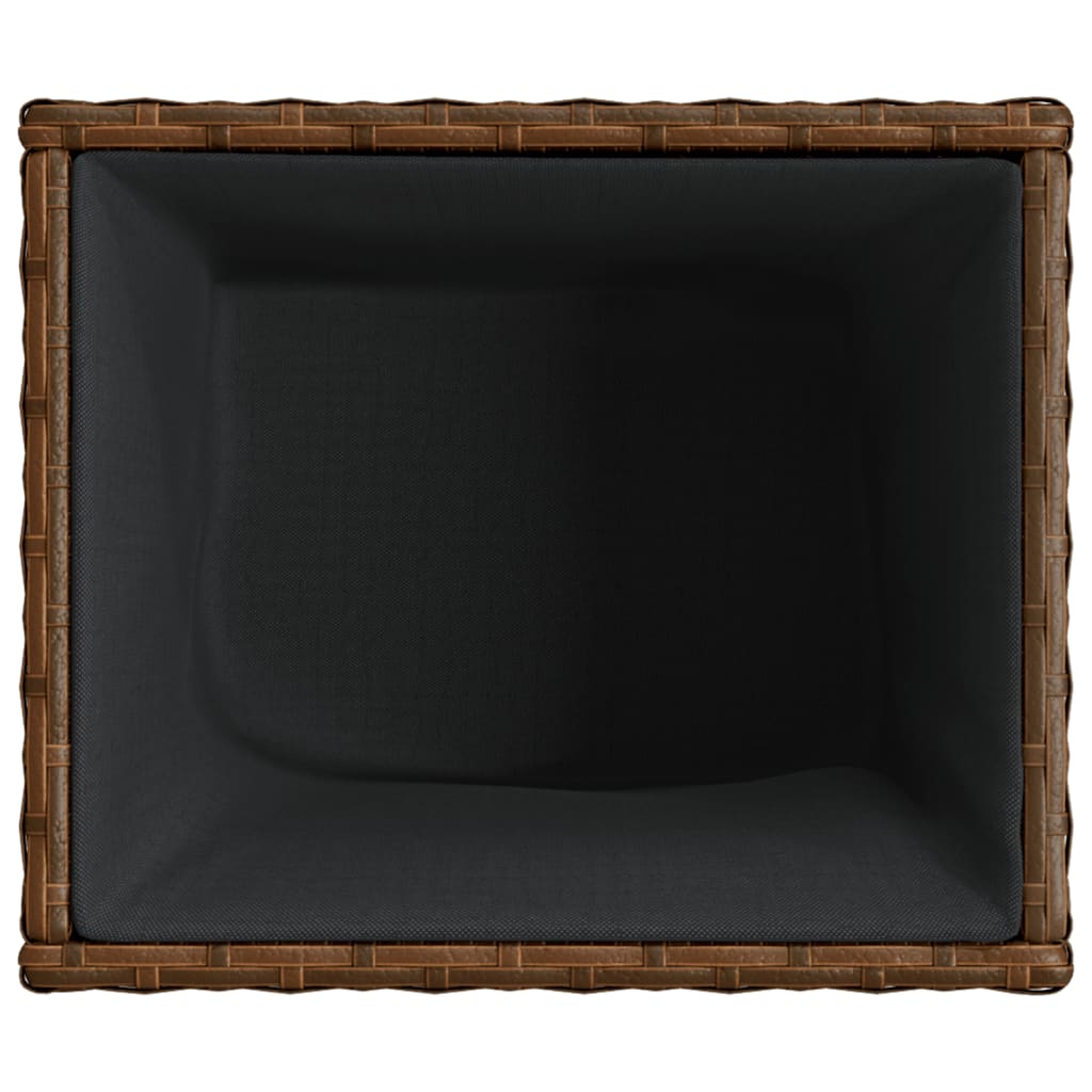 vidaXL Γλάστρες Κήπου 2 τεμ. Καφέ 36x30x32 εκ. από Συνθετικό Ρατάν