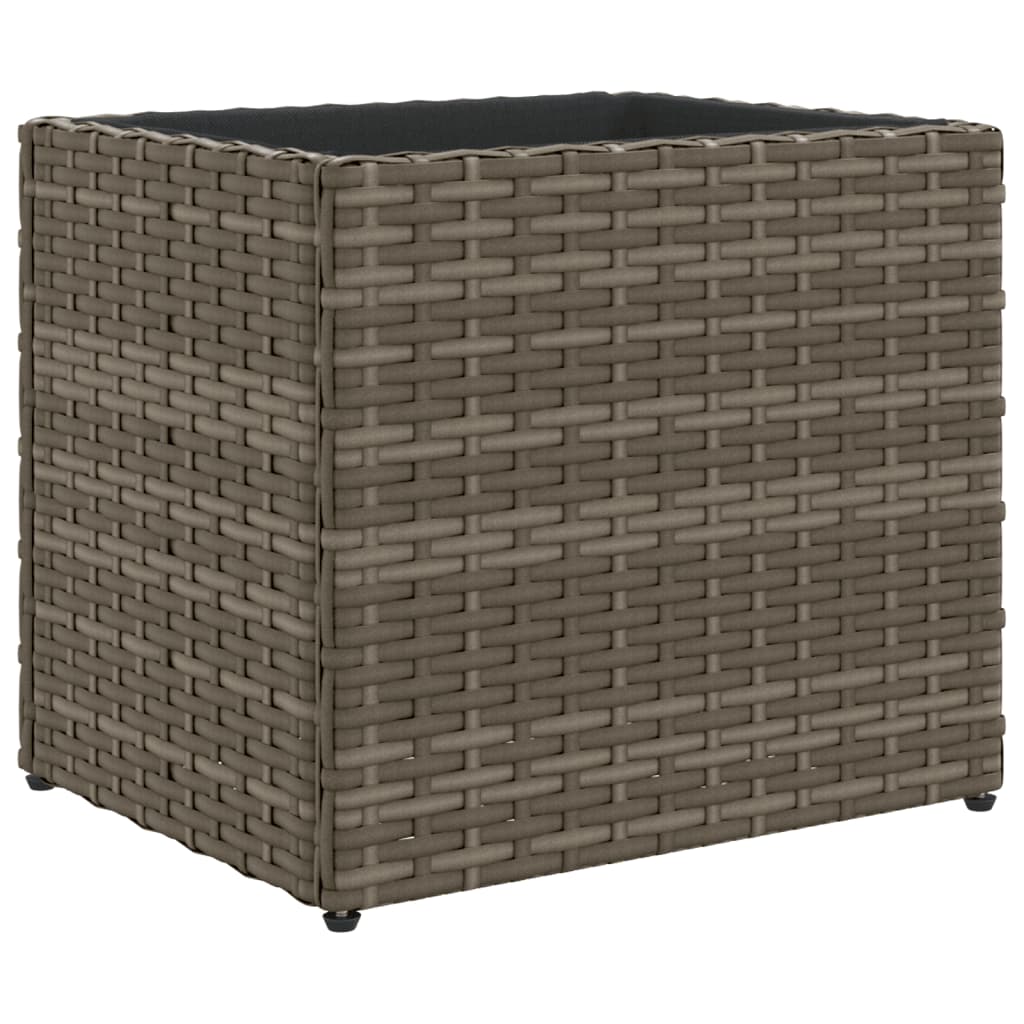vidaXL Ζαρντινιέρες Κήπου 2 τεμ. Γκρι 36x30x32 εκ. από Συνθετικό Ρατάν