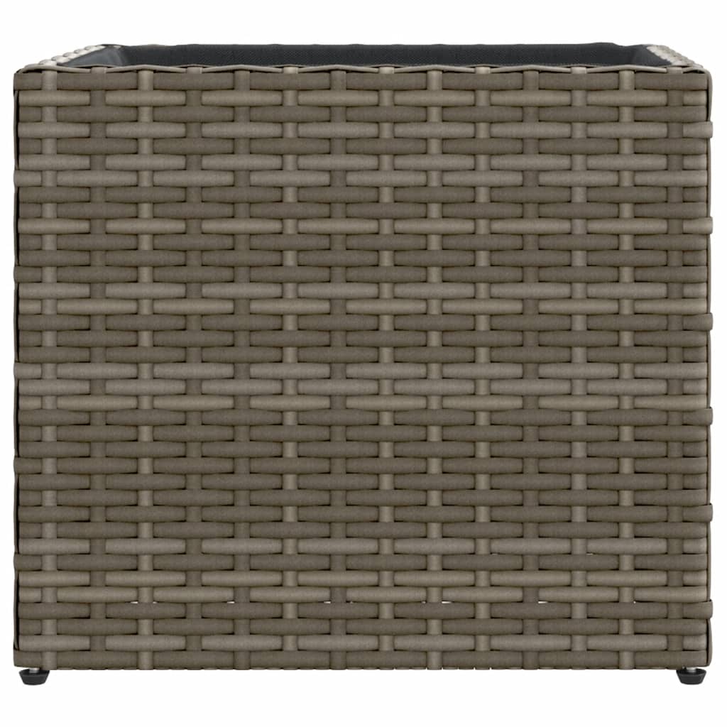 vidaXL Ζαρντινιέρες Κήπου 2 τεμ. Γκρι 36x30x32 εκ. από Συνθετικό Ρατάν