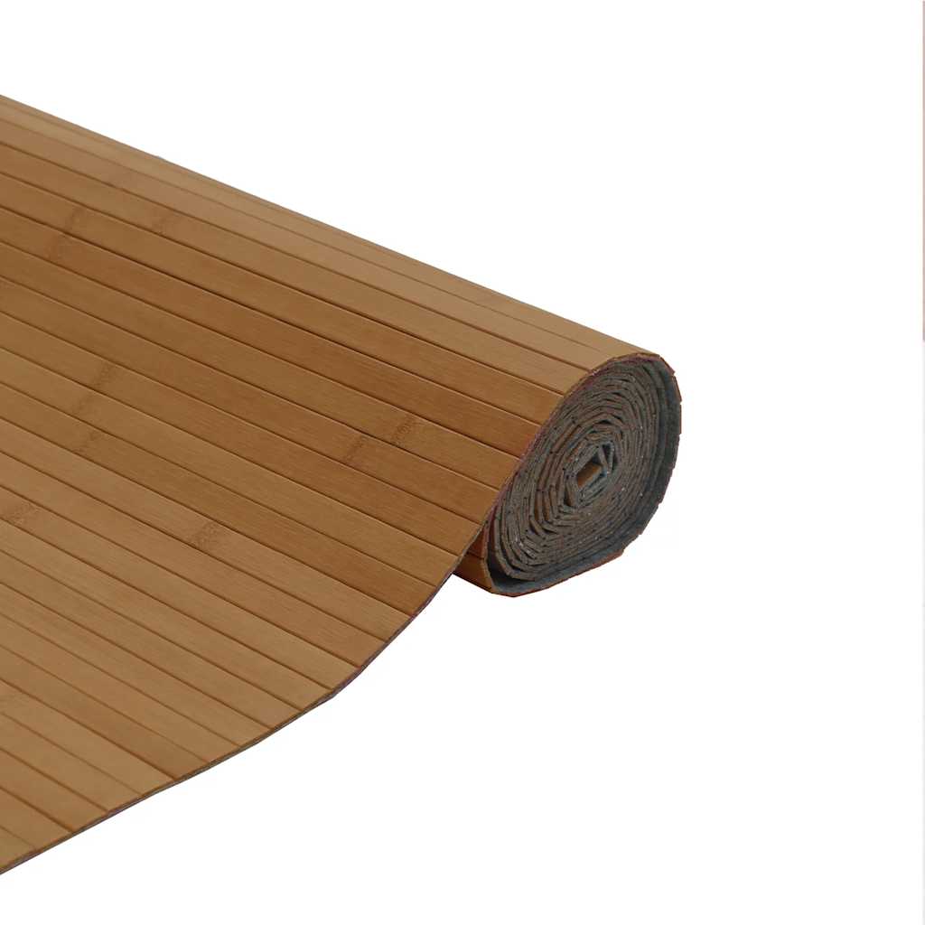 vidaXL Χαλί Ορθογώνιο Καφέ 80 x 100 εκ. Μπαμπού