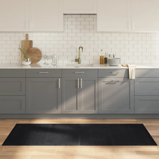 vidaXL Χαλί Ορθογώνιο Μαύρο 80 x 200 εκ. Μπαμπού