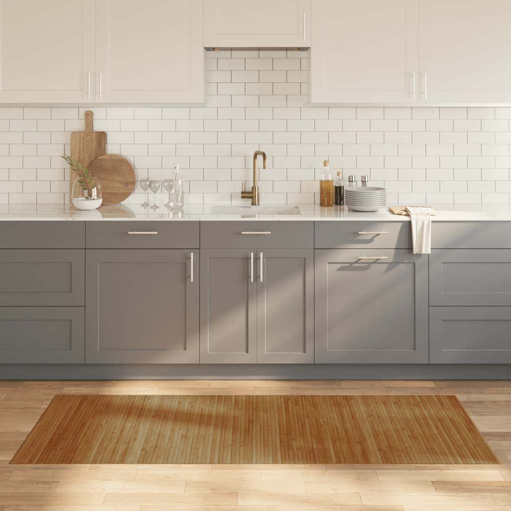 vidaXL Χαλί Ορθογώνιο Καφέ 80 x 200 εκ. Μπαμπού