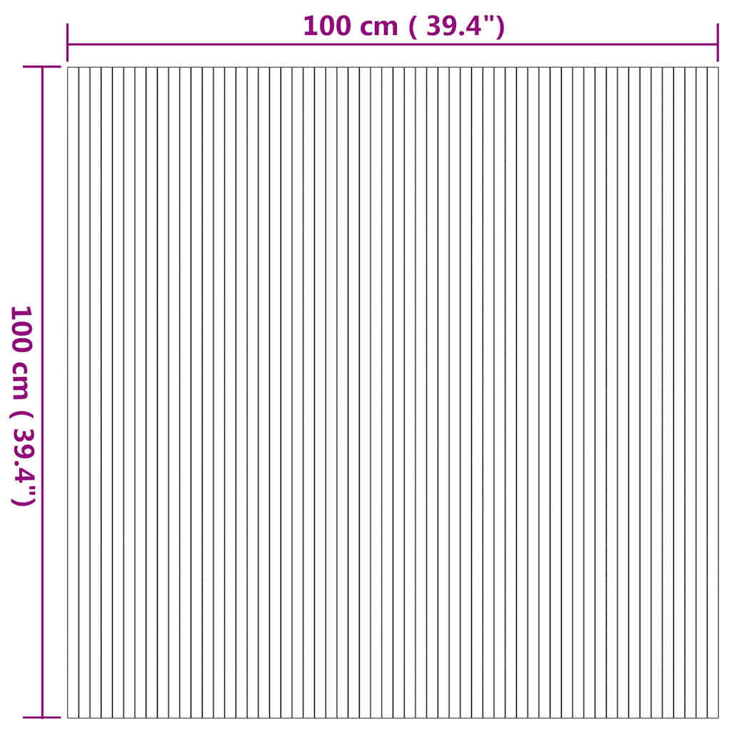 vidaXL Χαλί Ορθογώνιο Φυσικό 100x100 εκ. Μπαμπού