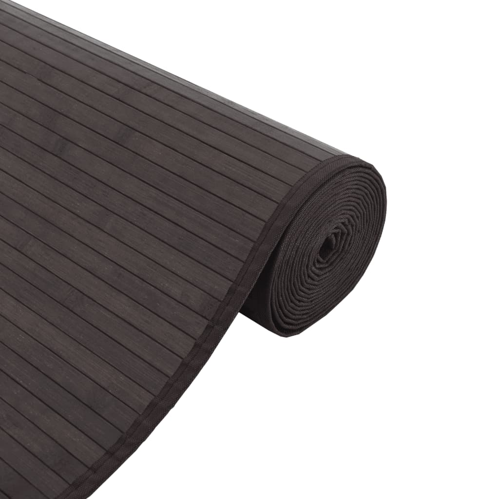 vidaXL Χαλί Ορθογώνιο Σκούρο Καφέ 70x100 εκ. από Μπαμπού
