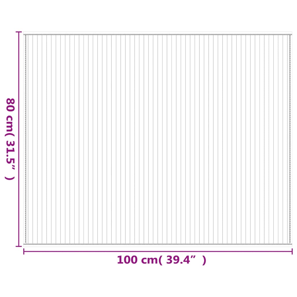 vidaXL Χαλί Ορθογώνιο Σκούρο Καφέ 80x100 εκ. από Μπαμπού