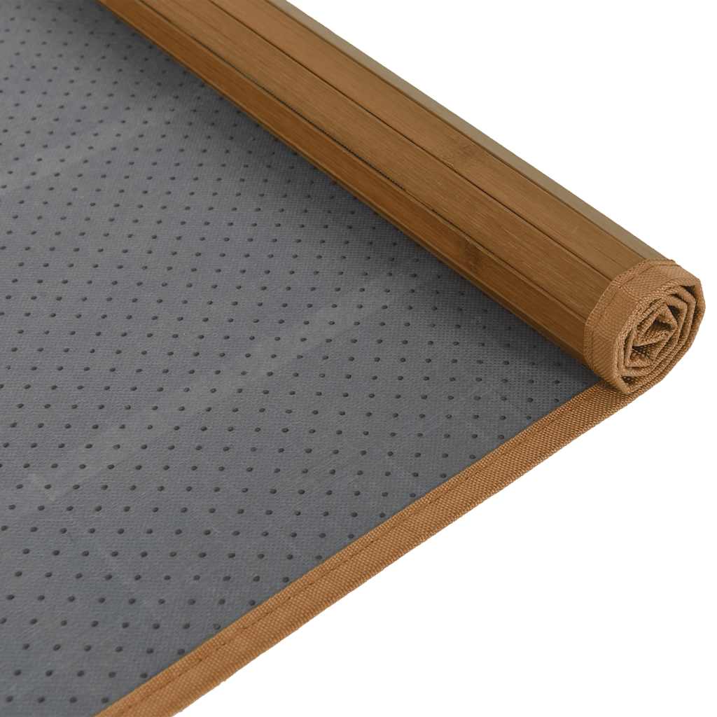 vidaXL Χαλί Ορθογώνιο Καφέ 80 x 400 εκ. Μπαμπού