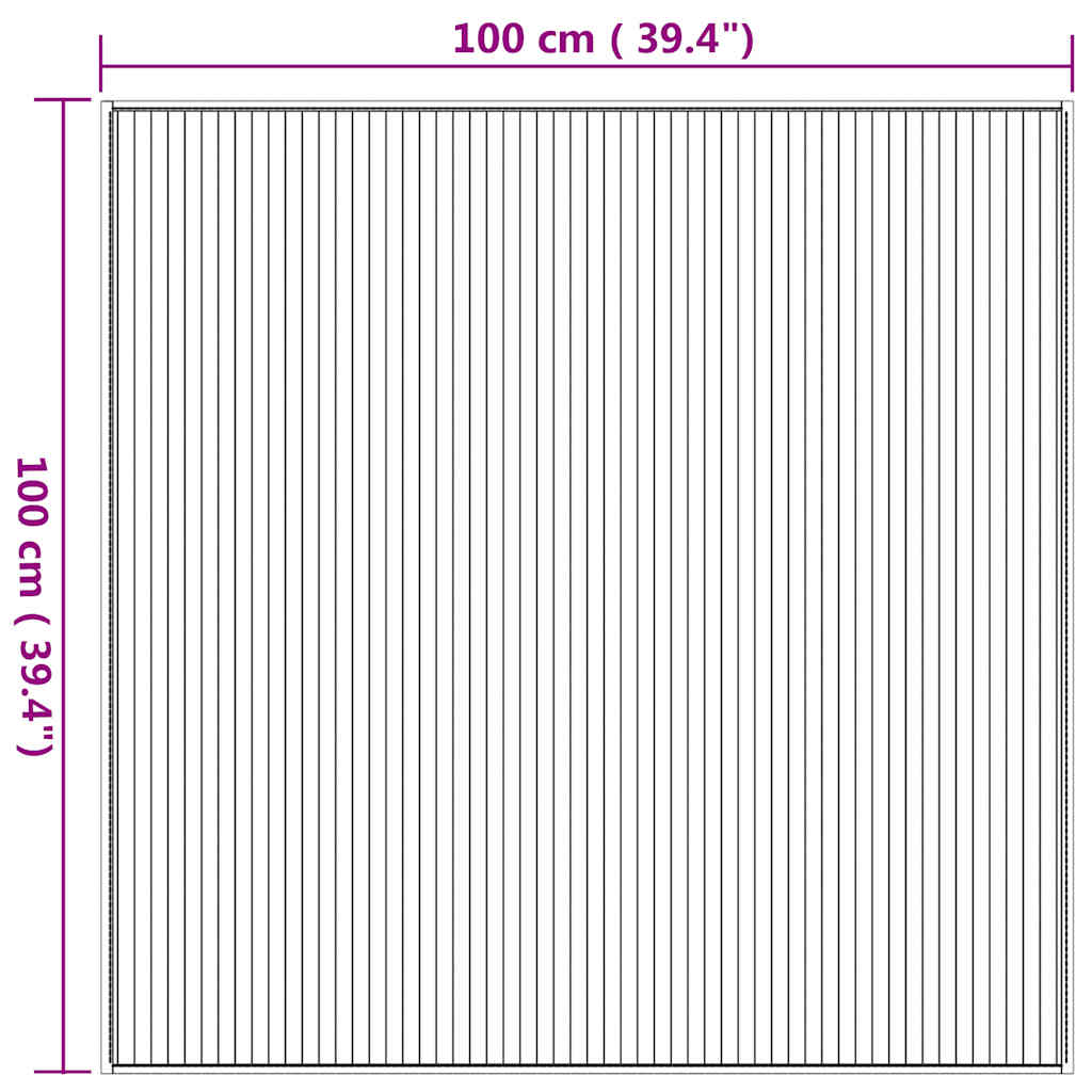 vidaXL Χαλί Τετράγωνο Φυσικό 100 x 100 εκ. Μπαμπού