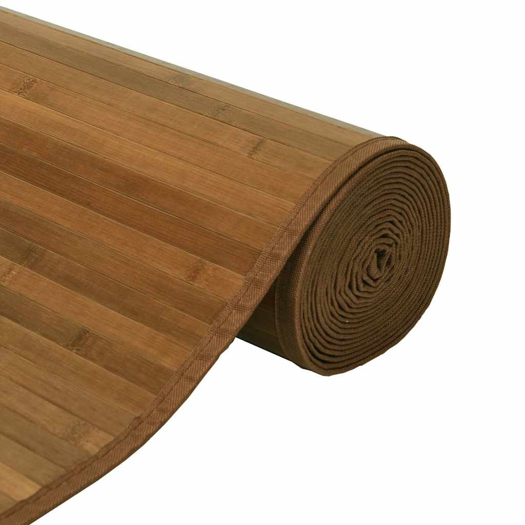 vidaXL Χαλί Τετράγωνο Καφέ 100x100 εκ. από Μπαμπού