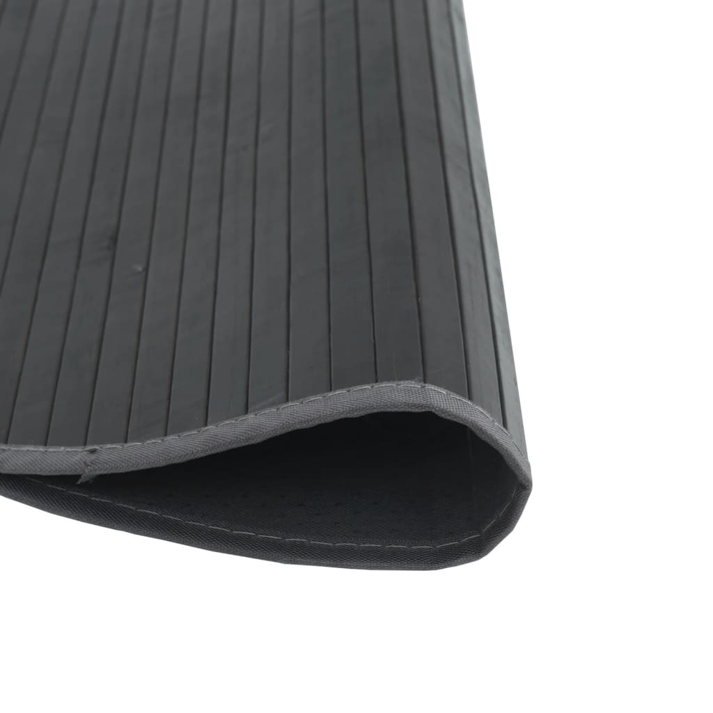 vidaXL Χαλί Στρογγυλό Γκρι 100 εκ. Μπαμπού