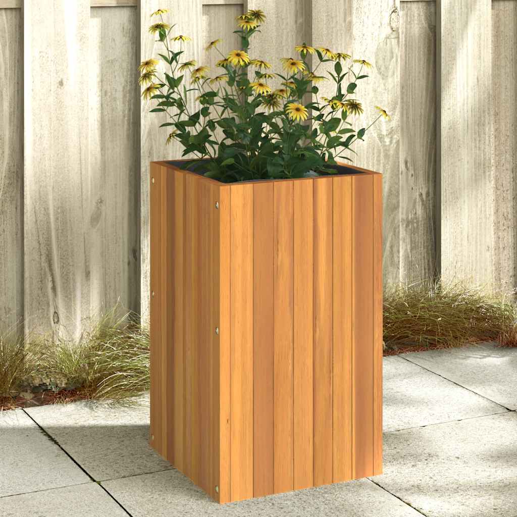 vidaXL Ζαρντινιέρα Κήπου 35 x 35 x 60 εκ. από Μασίφ Ξύλο Ακακίας