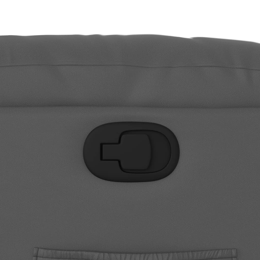 vidaXL Πολυθρόνα Ανακλινόμενη Γκρι από Συνθετικό Δέρμα