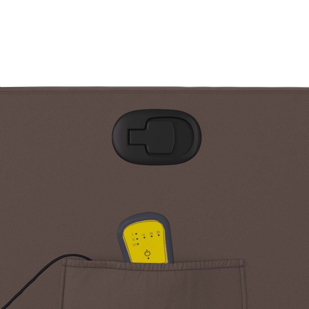 vidaXL Πολυθρόνα Μασάζ Ανακλινόμενη Καφέ από Συνθετικό Δέρμα