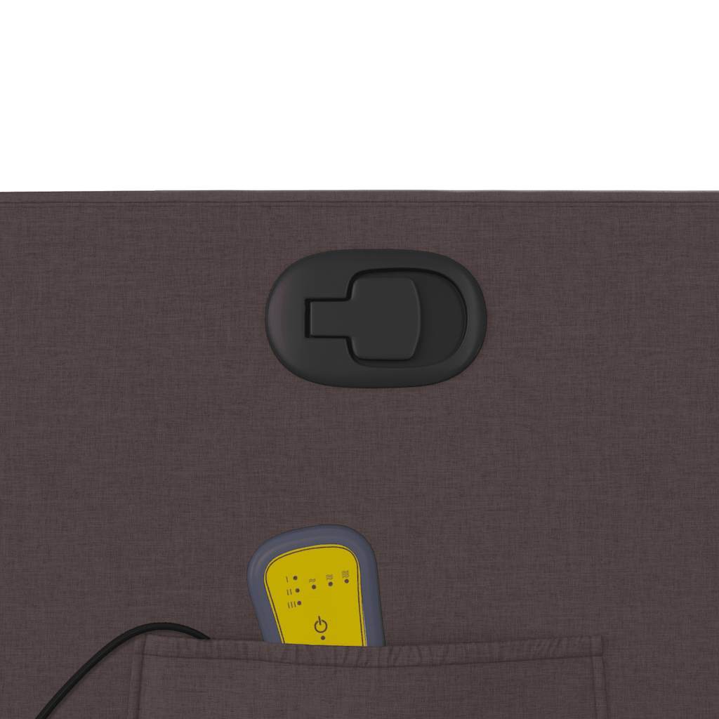 vidaXL Πολυθρόνα Μασάζ Ανακλινόμενη Σκούρο Καφέ Υφασμάτινη