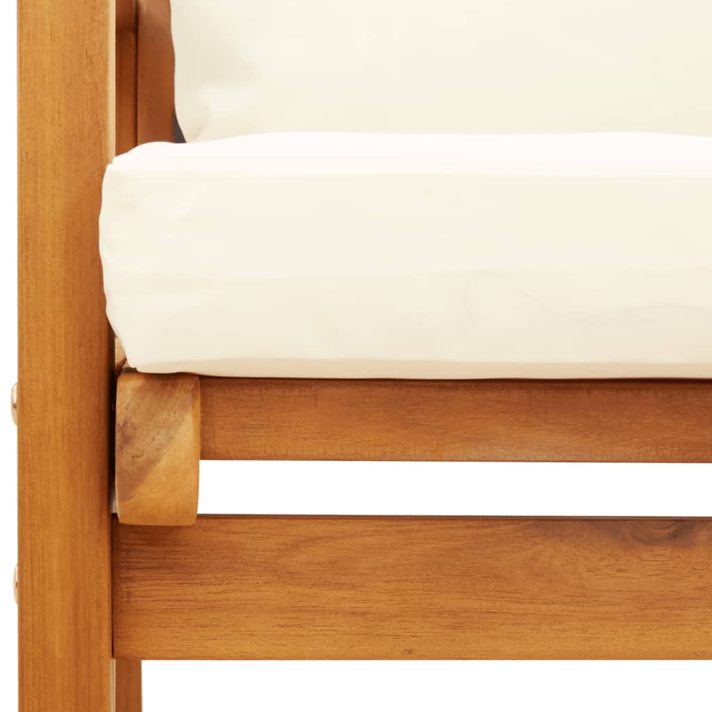 vidaXL Σετ Επίπλων Κήπου από Μασίφ Ξύλο Ακακίας με Μαξιλάρια