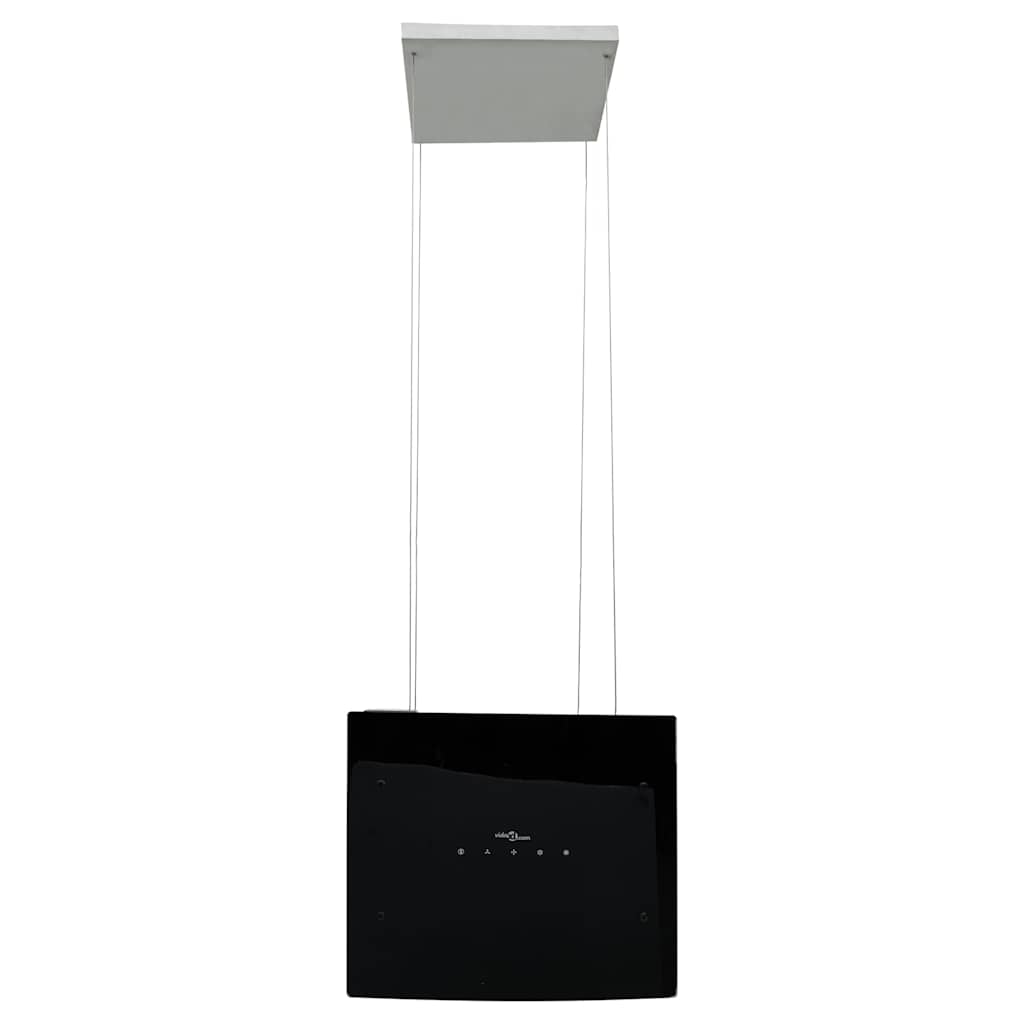 vidaXL Απορροφητήρας Νησίδα με Αισθητήρα Αφής LCD από Ψημένο Γυαλί